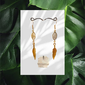 Quartz earrings